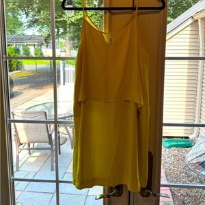 Bar III dress, bright yellow, ok condition